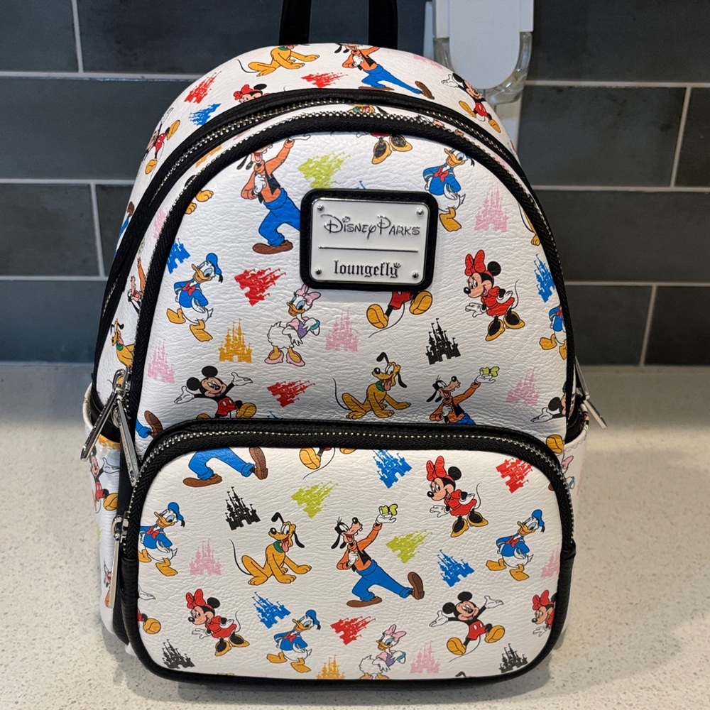 Disney Parks Loungefly Classic Disney Characters Backpack NWT